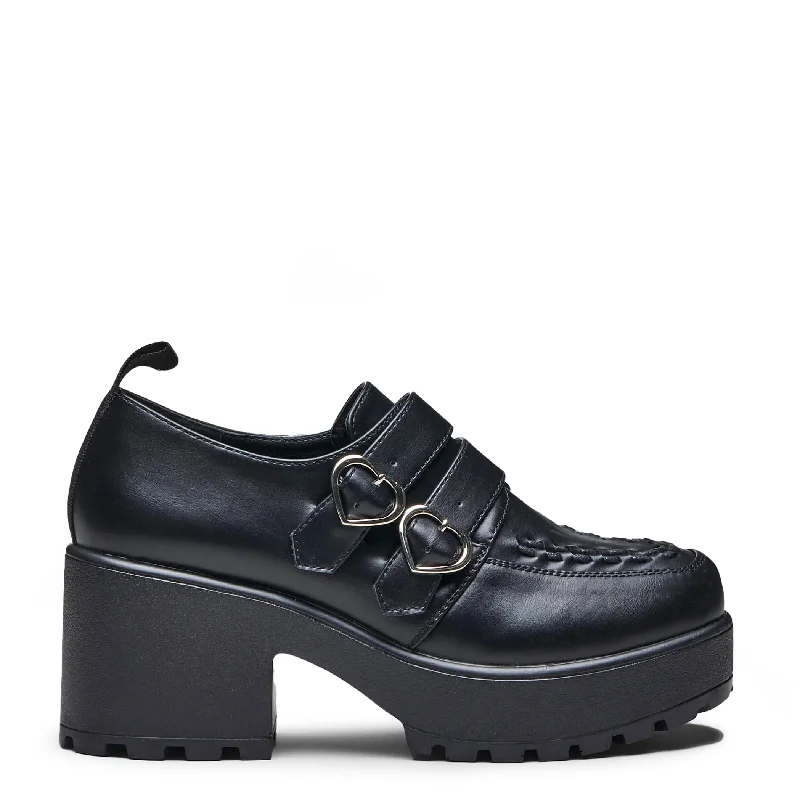 Oxfords with sleek appeal-IAGO Metal Heart Oxford Platform Shoes