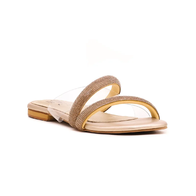 Slippers with warm soles-Golden Fancy Slipper FN7613