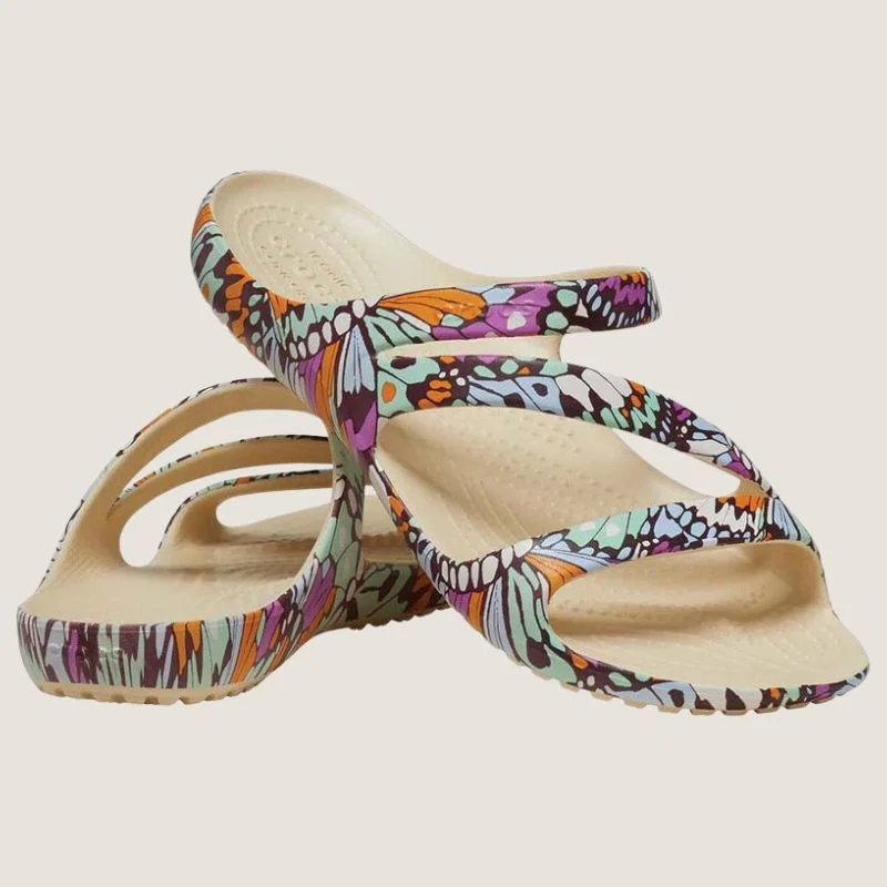 Sandals with cushioned designCrocs Kadee II Butterfly Graphic Sandal