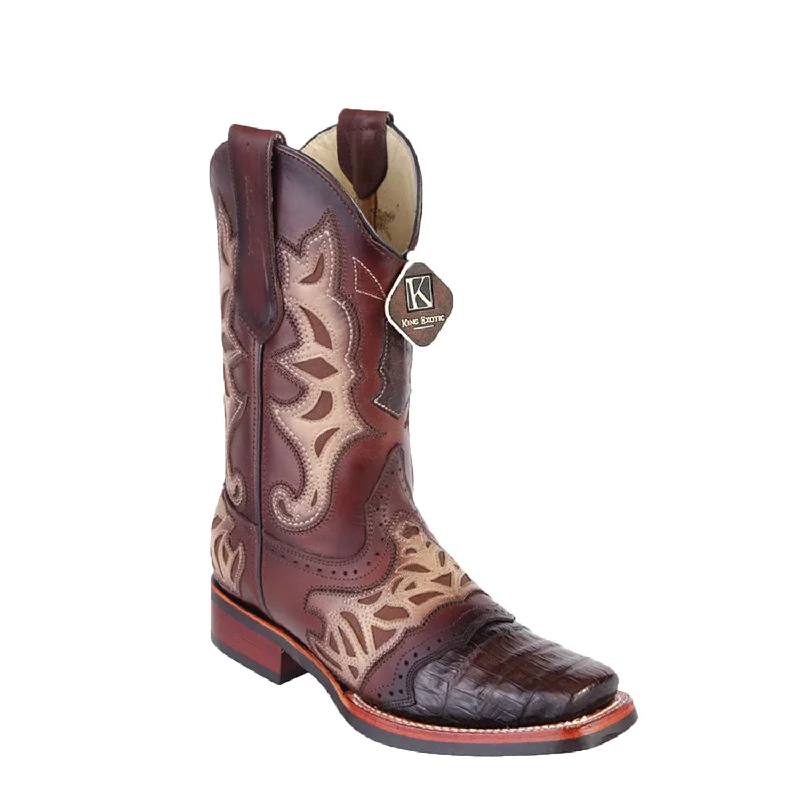 Boots for long trails-Boots for stylish outfits-Men's King Exotic Caiman Belly Rodeo Toe Boot 48118207