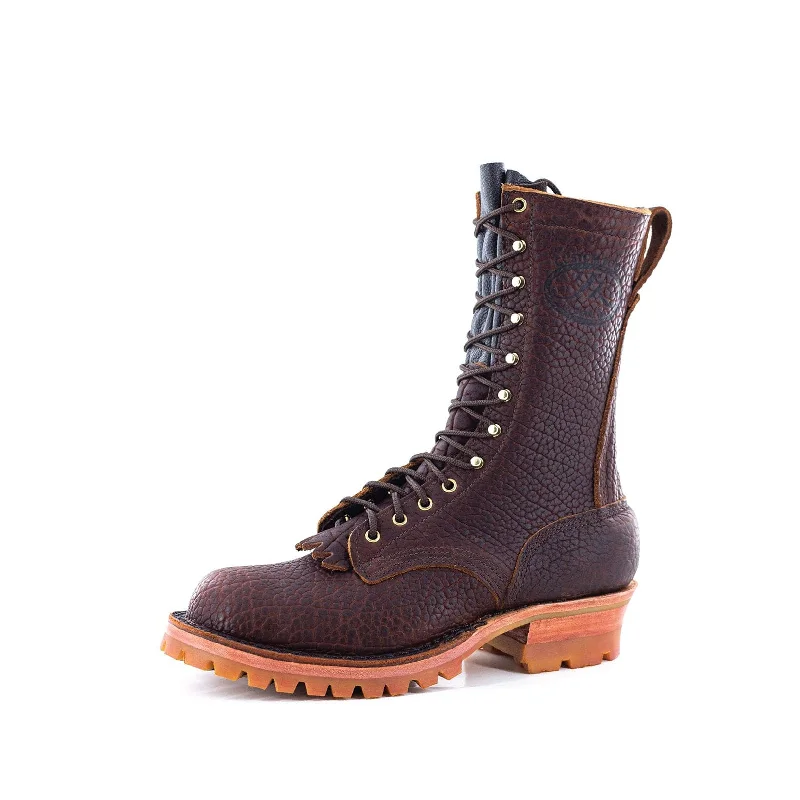 Boots with durable leather-Boots with cozy soles-Honey Bison (Smooth)