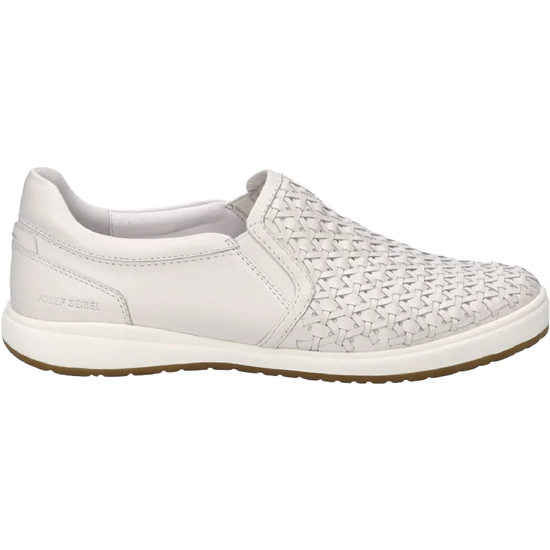 Comfortable Casual Shoes for Women with Padded Upper-Women's Josef Seibel Caren 72 White Leather