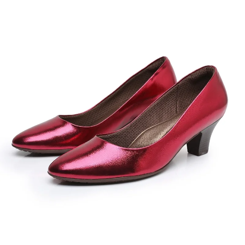 Shimmering Allure Red Pumps - (703.001)