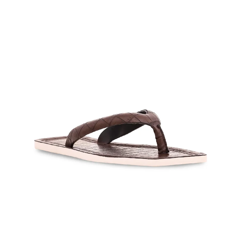 Slippers with thick heels-Coffee Casual Chappal CL9247