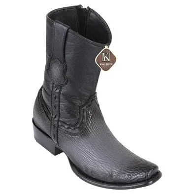 Boots for rainy walks-Boots for party nights-Men's King Exotic Original Shark Skin Dubai Style Short Boot 479B0938