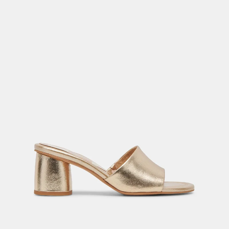 MINNY DRESS HEELS ROSE GOLD METALLIC LEATHER