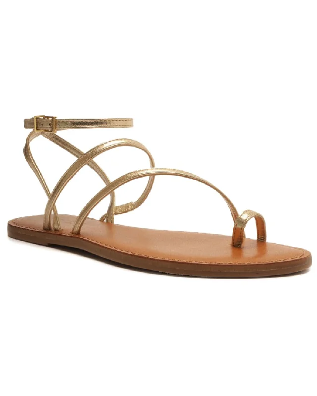 Sandals with unique trendsSCHUTZ Hallea metallic leather Flat