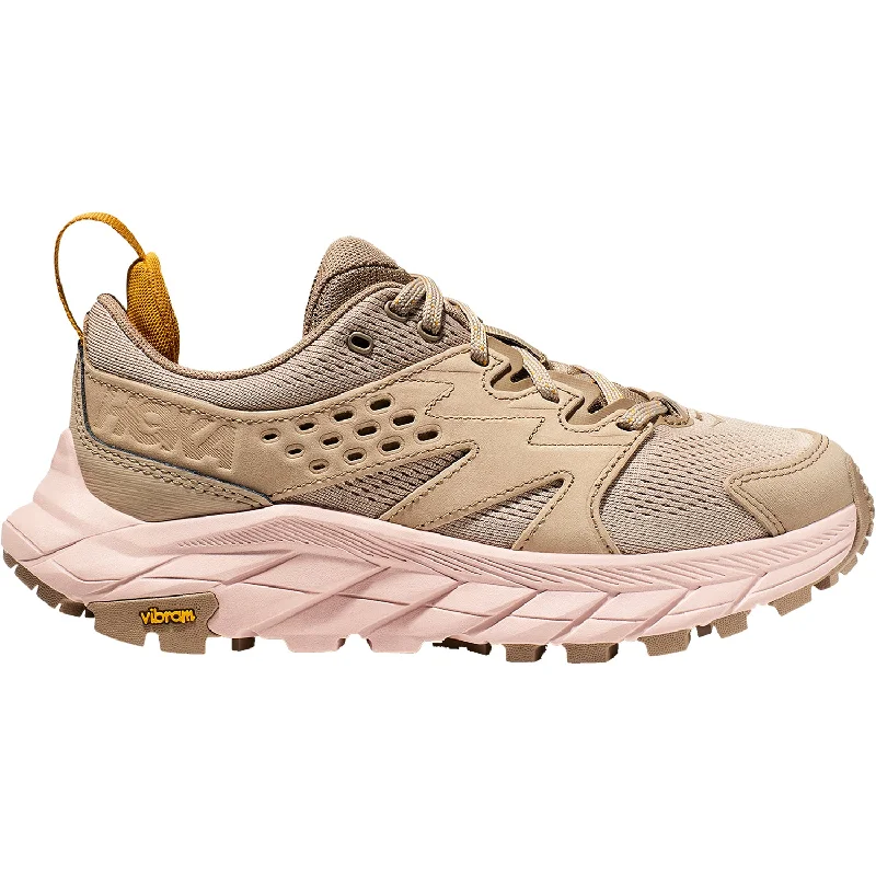 Oxfords for office meetings-Women's Hoka Anacapa Breeze Low Oxford Tan/Peach Whip Mesh