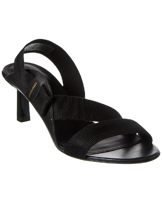 Sandals with textured finishFerragamo Vara Bow Leather Sandal