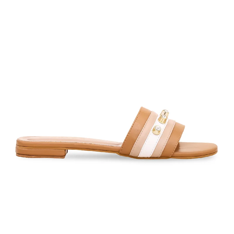 Slippers for stylish lounging-Beige Formal Slipper FR8129