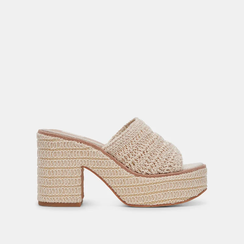 LADIN HEELS IVORY WOVEN