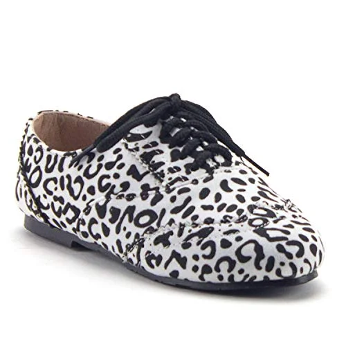 Oxfords for urban fashion-Girls Belen-477 Lace Up Round Toe Oxfords Bluchers Preppy School Shoes