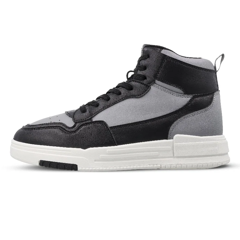 Men's High Top Sports Sneakers - WY3470 Black