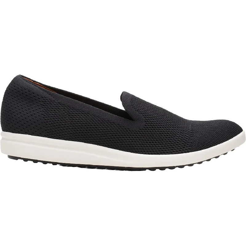 Casual Shoes for Women with Non-slip Outsole-Women's Clarks Tamzen Slip Black Knit Fabric