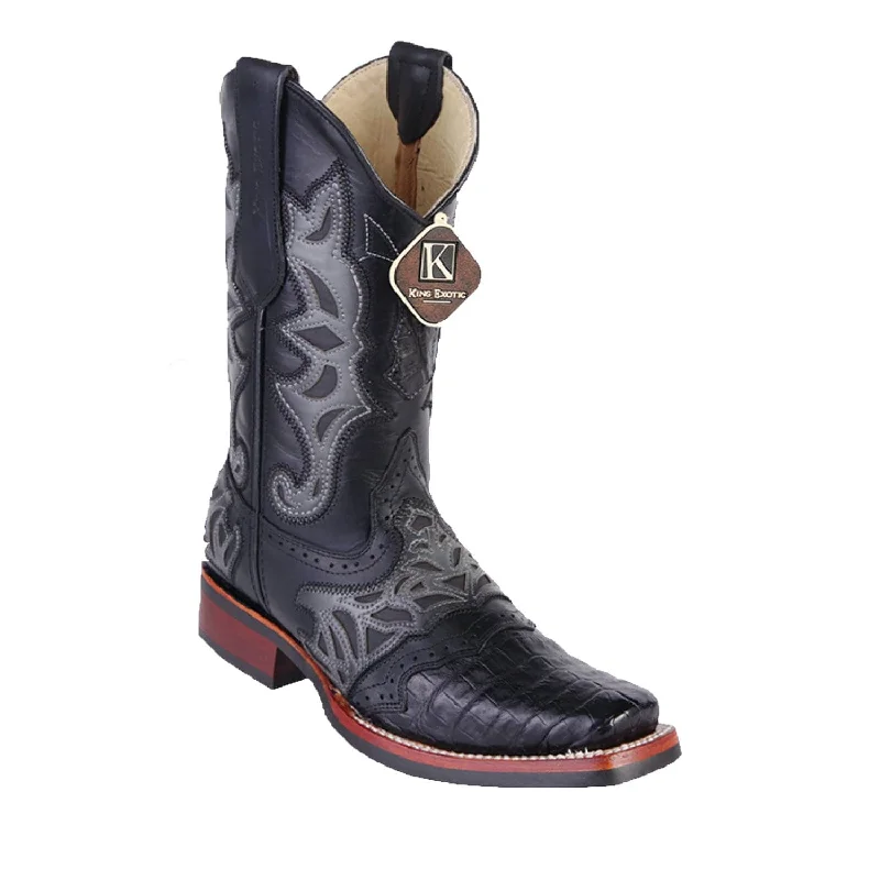 Boots for urban trails-Boots for city walks-Men's King Exotic Caiman Belly Rodeo Toe Boot 48118205