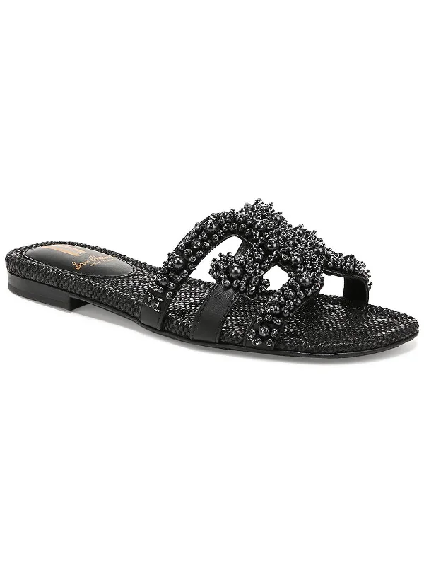 Sandals with cushioned solebay perla Womens Embellished Slip On Slide Sandals