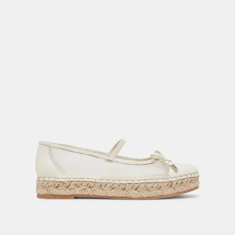 Flats with bold patternsCAMBRE BALLET FLATS WHITE MESH