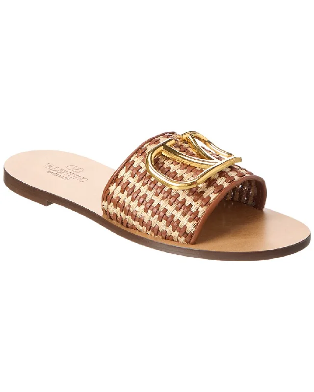 Sandals with adjustable strapsValentino VLogo Woven Leather Sandal