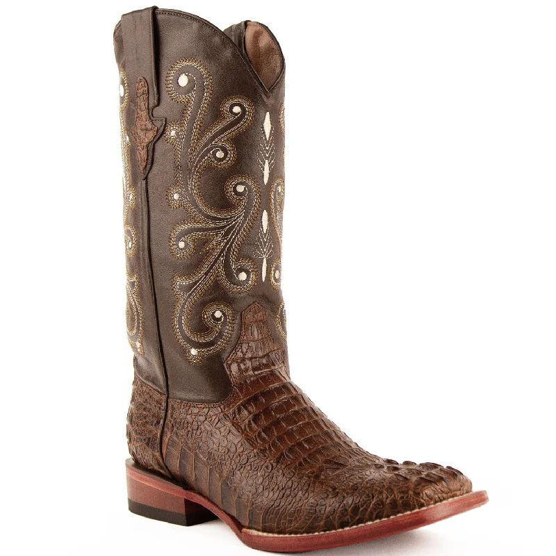 Boots with thick midsoles-Boots with funky designs-Men's Ferrini Caiman Crocodile Print Boots 4039323