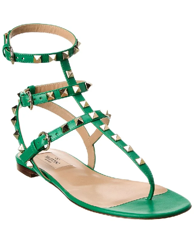 Sandals for festivalsValentino Rockstud Caged Leather Ankle Strap Sandal