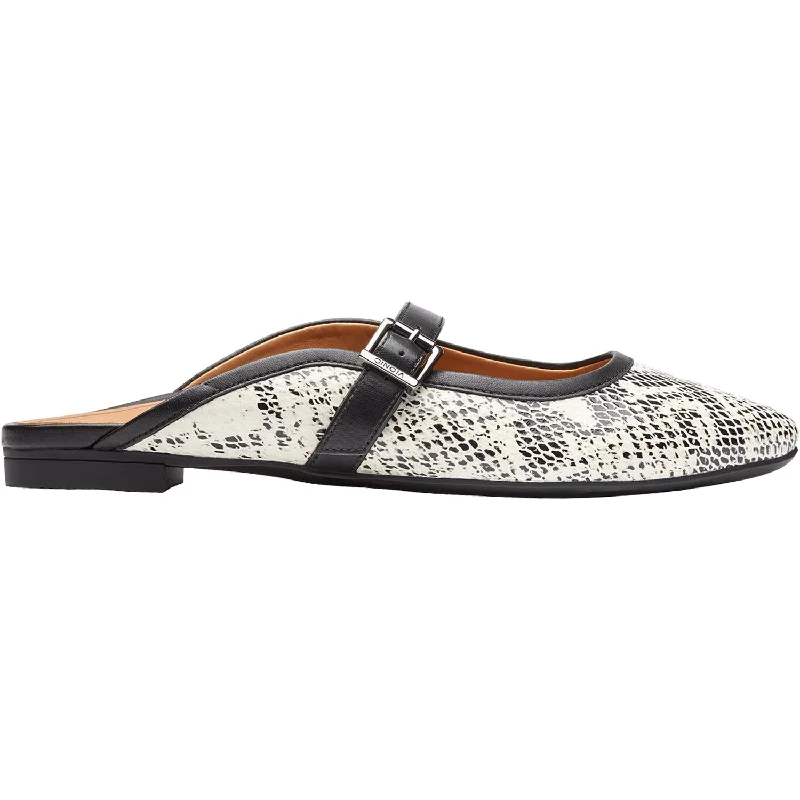 Comfortable Casual Shoes for Women with Comfortable Sole-Women's Vionic Esme White/Black Snake Leather