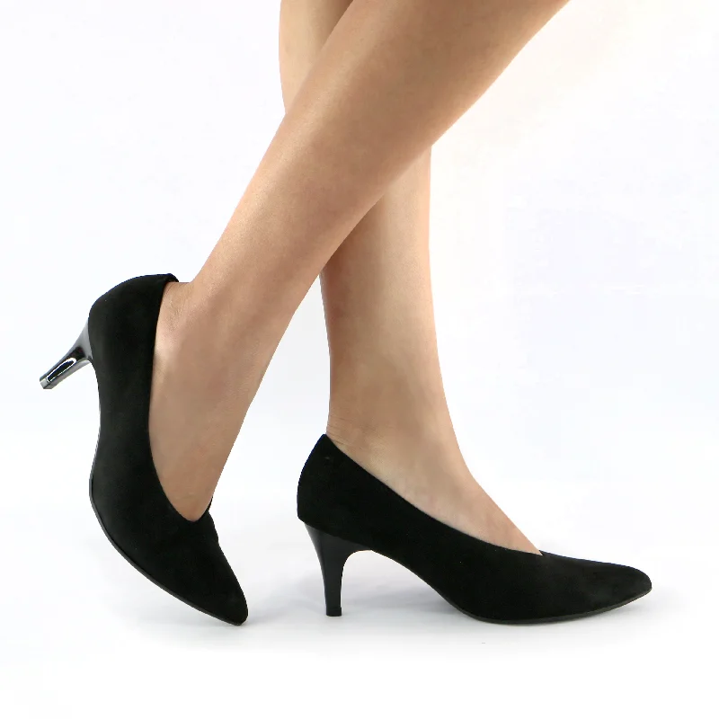 Black Microfiber Pumps (745.058)