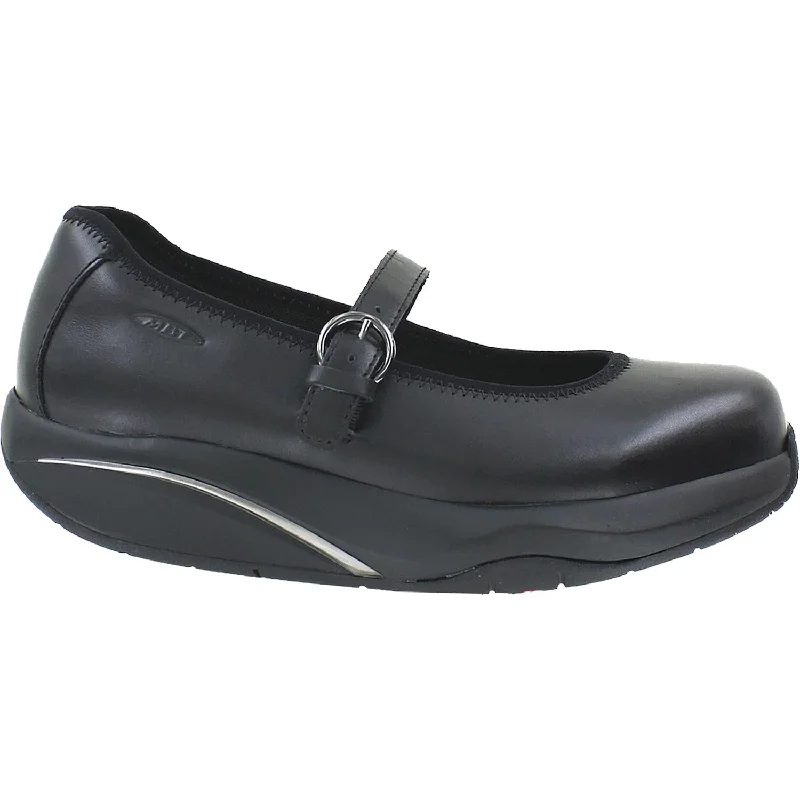 Comfortable Casual Shoes for Men with Cushioned Footbed-Women's MBT Tunisha Black Leather