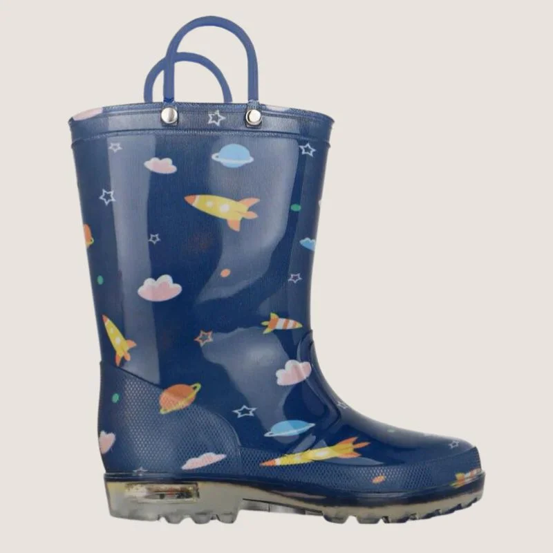 Boots for evening hikes-Boots for long strolls-Jellies Galactic Bright Kids Gumboot