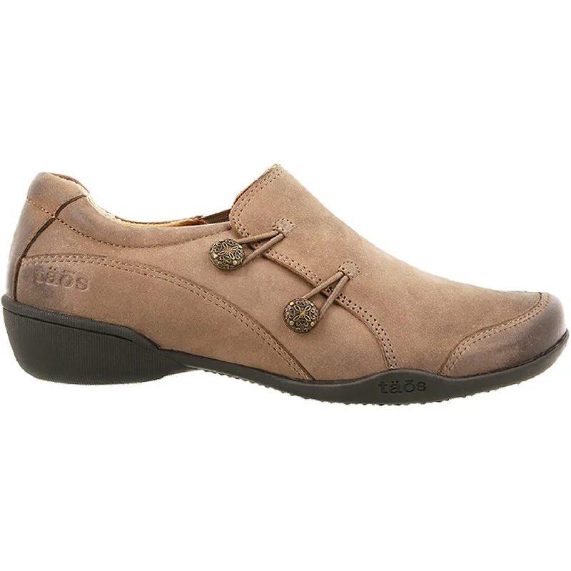 Trendy Casual Shoes for Women with Simple and Modern Style-Women's Taos Encore Taupe Oiled Leather