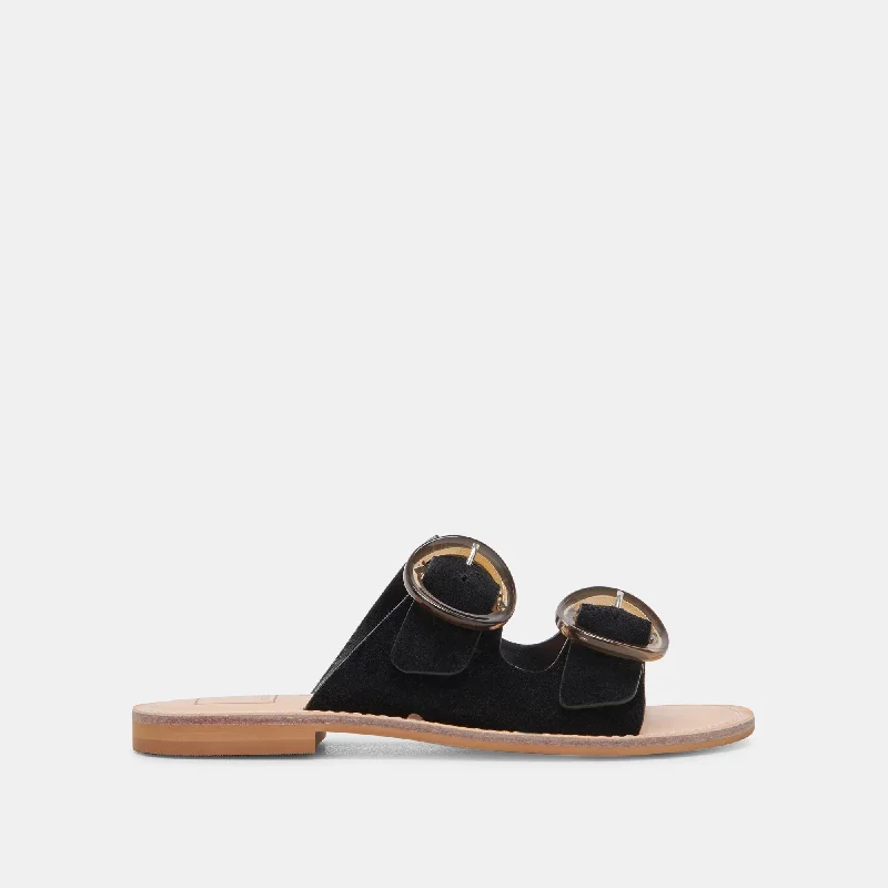 Sandals in black leatherSECILY SANDALS ONYX SUEDE