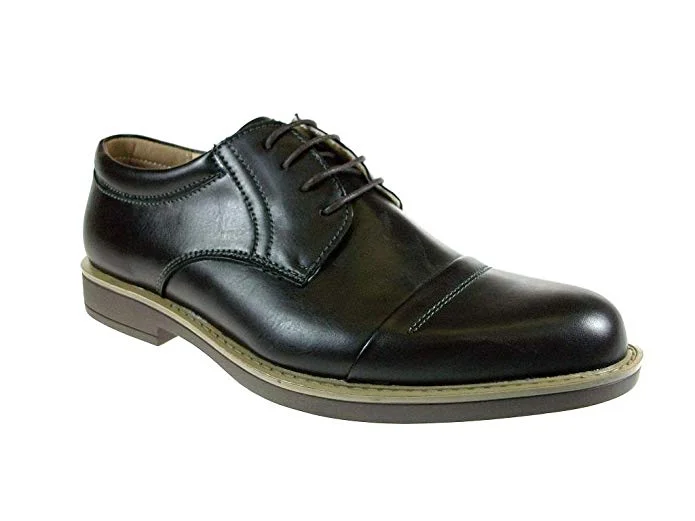 Oxfords with versatile design-Men's Edison-18 Classic Cap Toe Lace Up Oxford Dress Shoes