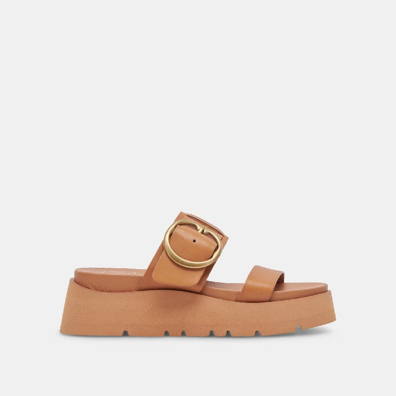 Sandals with subtle designsDEX SANDALS TAN LEATHER