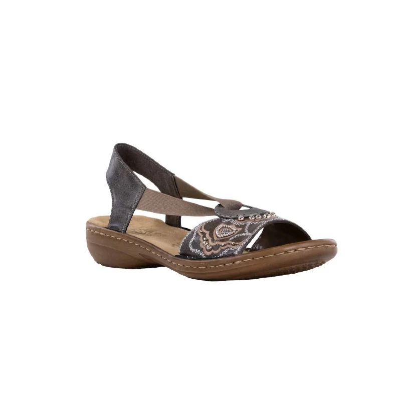 Sandals with bold trendsWomen's Rieker Regina Sandals In 45 Smoke