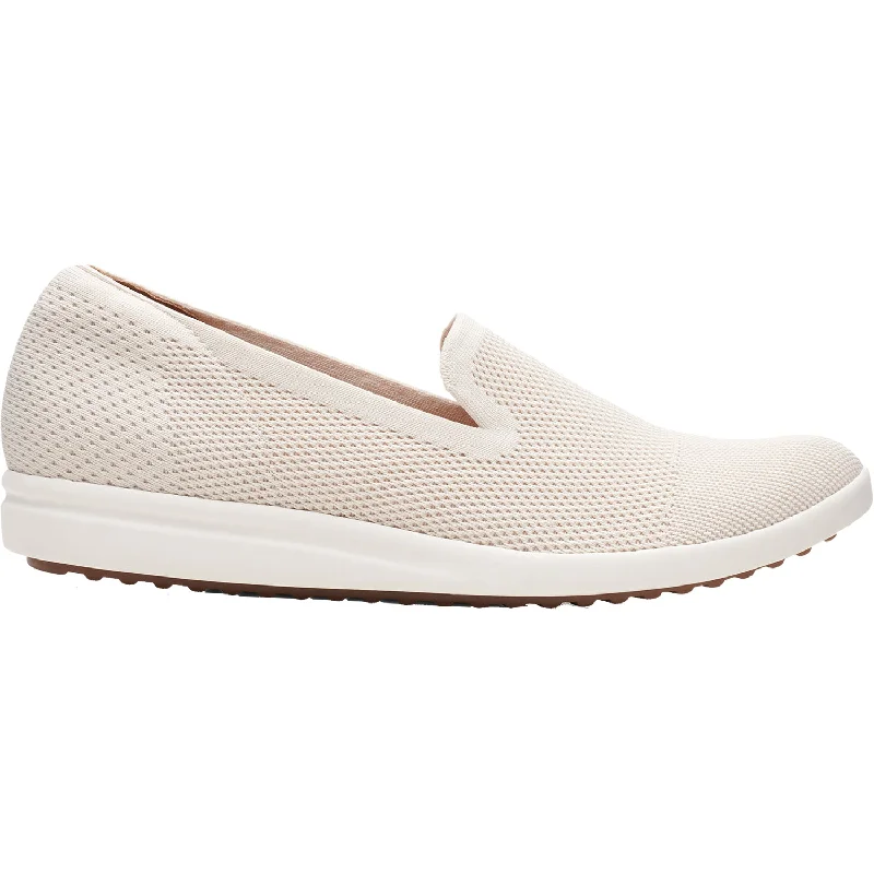 Comfortable Casual Shoes for Men with Adjustable Strap-Women's Clarks Tamzen Slip White Knit Fabric