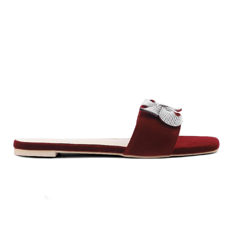 Slippers for nap comfort-Maroon Fancy Chappal FN7881