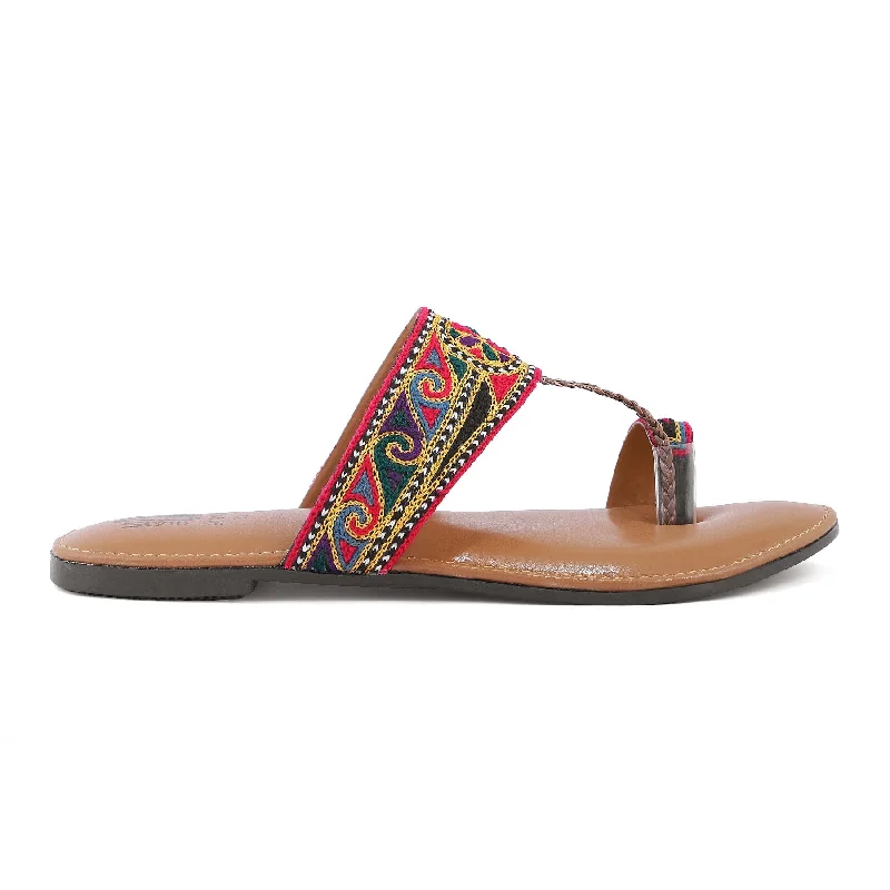 Slippers for home rest-Multy Ethnic Chappal EC0180