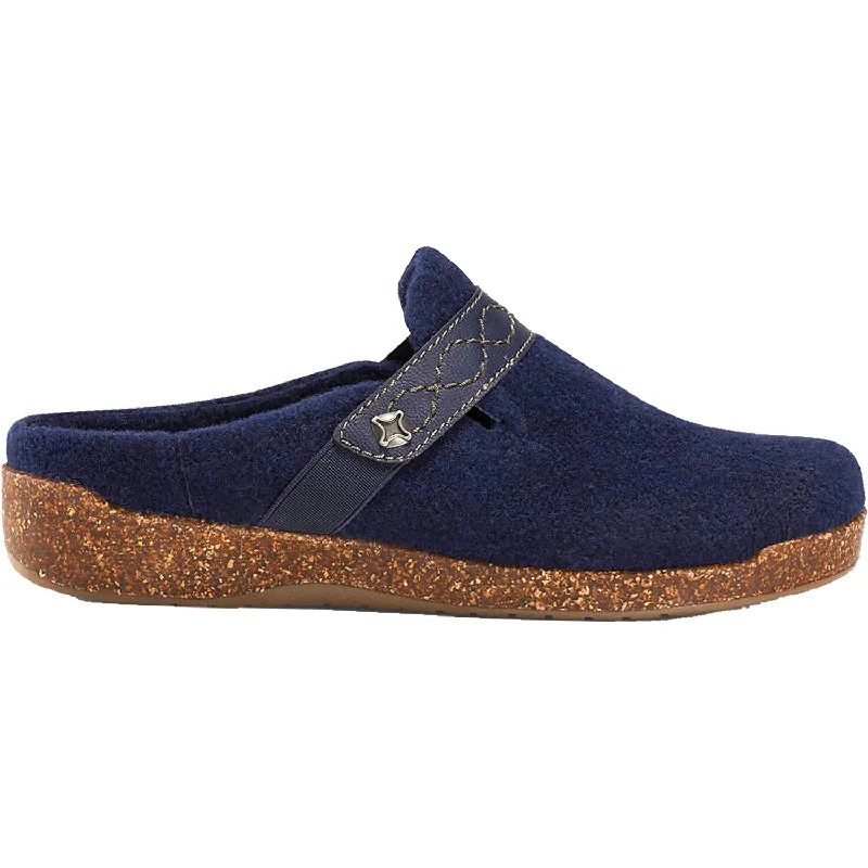 Slippers with chic heels-Women's Earth Janet Navy Felt