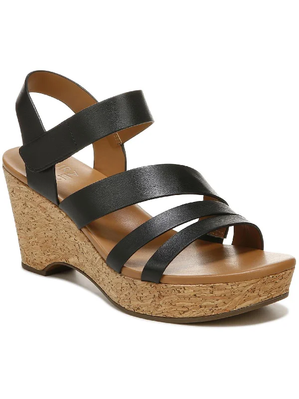 Sandals with stylish patternsCynthia Womens Leather Platform Wedge Sandals