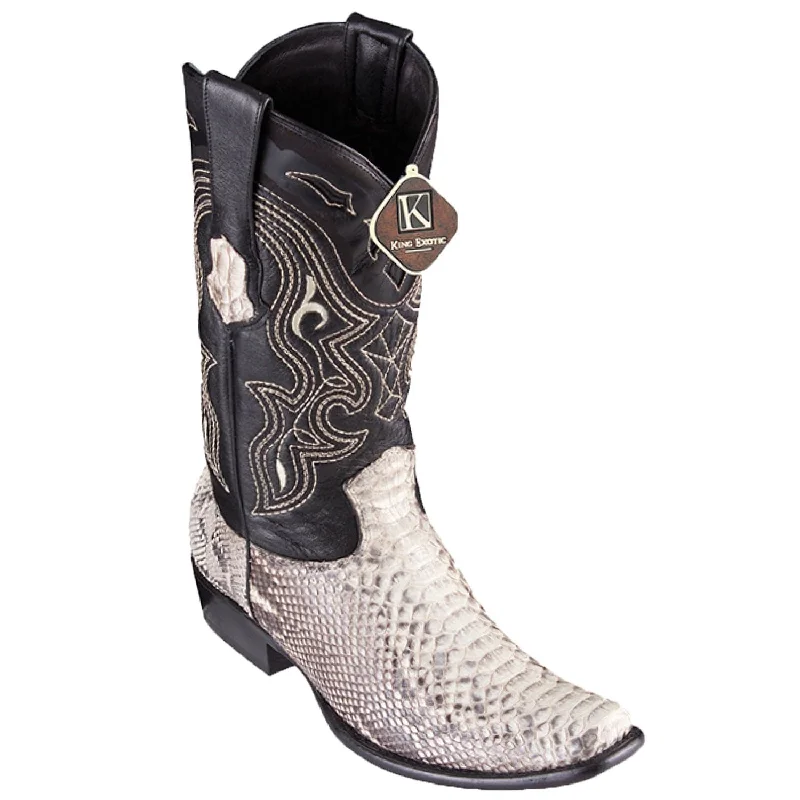 Boots with soft soles-Boots with trendy laces-Men's King Exotic Original Python Skin Dubai Style Boot 4795749