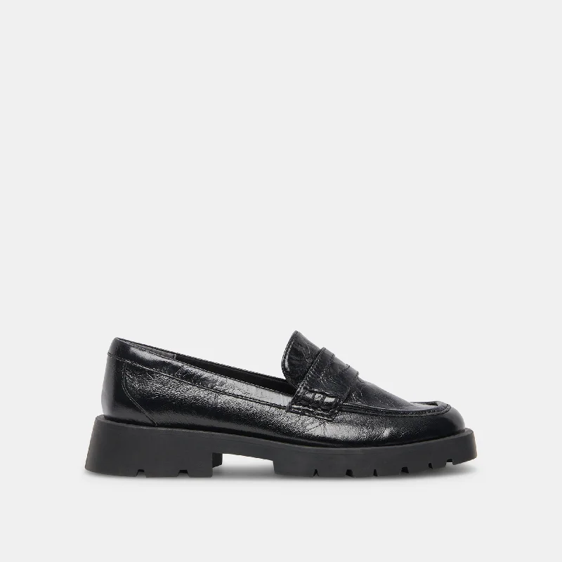 Flats with subtle designsELIAS FLATS ONYX CRINKLE PATENT - re:vita