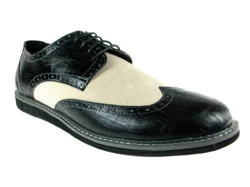 Oxfords with refined look-Men's Banker Wing Tip Lace Up Oxfords Dress Shoes