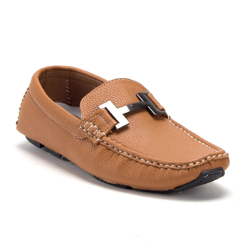 Flats with chic heelsMen's Casual Slip On H Buckle Driving Mocs Smoking Flats Shoes