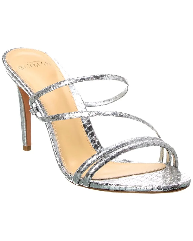 Sandals with polished lookAlexandre Birman Eve 85 Embossed Leather Sandal