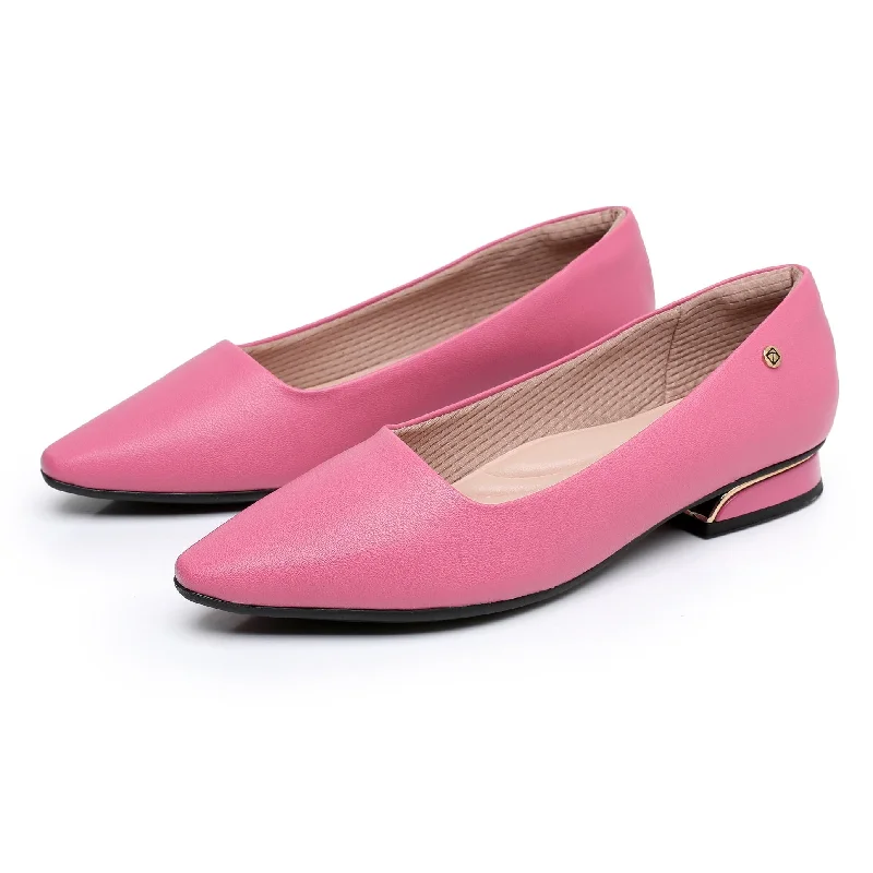 Flats with supportive patternsSleek Deco Point Flats - Fuchsia (274.054)