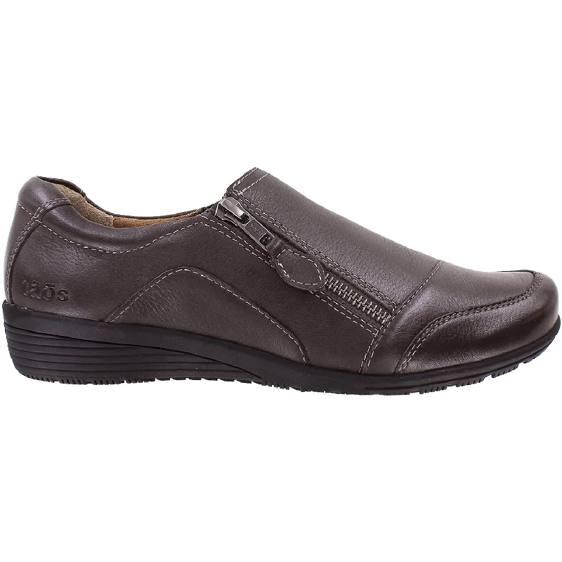 Comfortable Casual Shoes for Women with Soft Inner Lining-Women's Taos Character Dark Grey Leather