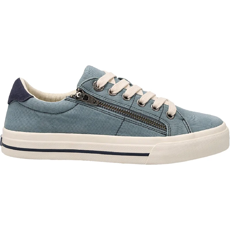 Comfortable Casual Shoes for Women with Cushioned Lining-Women's Taos Z Soul Lake Blue/Navy Distressed Canvas