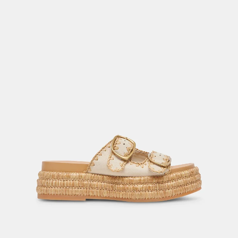 Sandals with cushioned heels -WANIKA SANDALS SAND NUBUCK