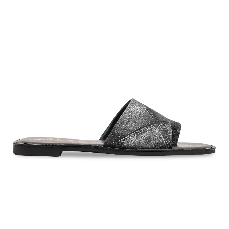 Slippers for indoor lounging-Black Formal Chappal FR0502