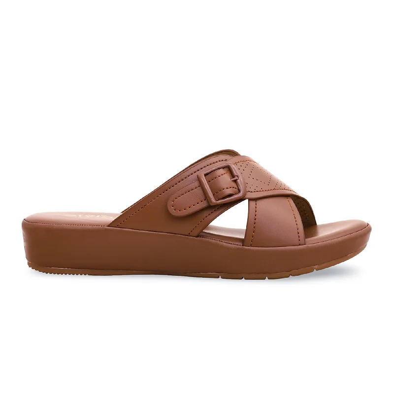 Slippers for stylish comfort-Brown Formal Slipper FR8182