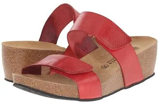 Sandals with bold trendsEric Michael Liat Red Wedge Sandal